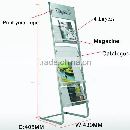 Hot sales 4 tier brochure shelf