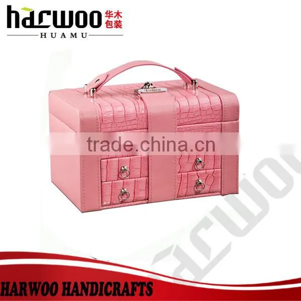 custom packing leather bags small earring display case