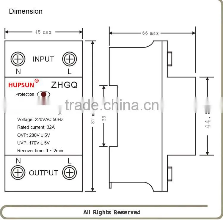 New product household full automatic over voltage under voltage protector