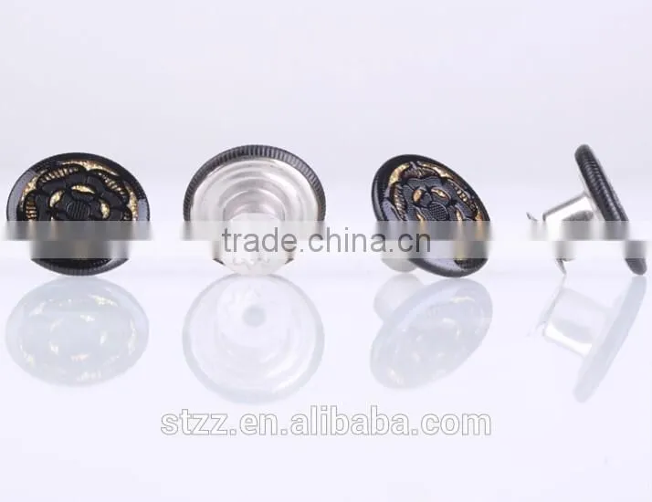 old fashion design metal jeans button plated