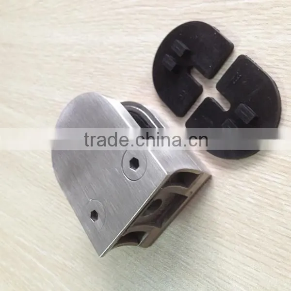 AISI304 Large Square Glass D Clamp for round Surface (G105R)