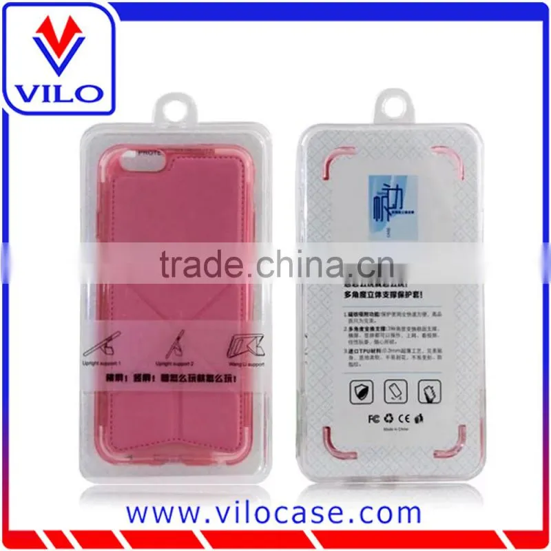 factory wholesales Utra slim tpu with leather kickstand mobile phone case for iphone 6