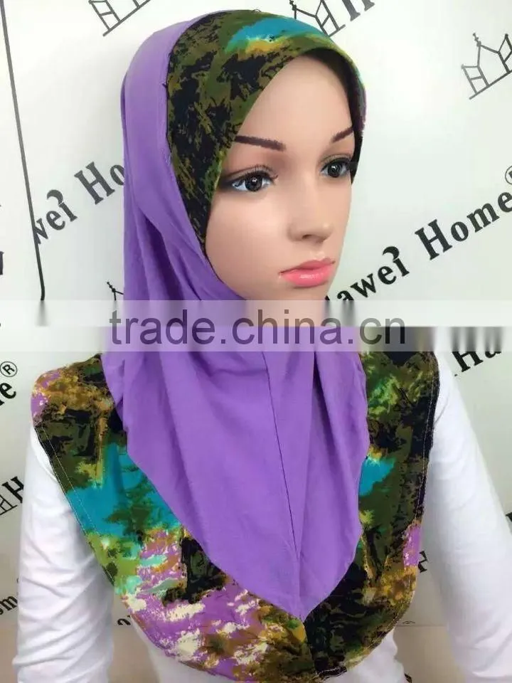 H278 new style one piece hijab,print hijab