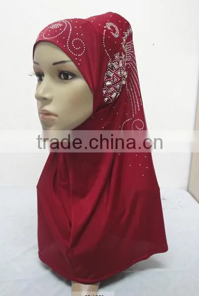 H252 latest muslim hijab with rhinestone and crystals