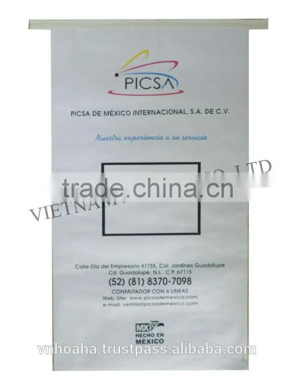 cement bag, kraft and pp woven bag, kraft and pp bag, kraft paper and pp bag from Vietnam
