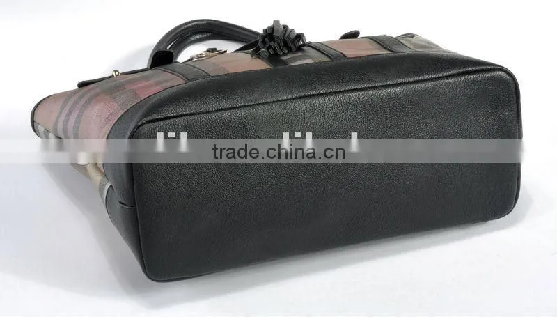 Summer hot! Plaid printed PU with Belt lock Tote fashion ladies handbags 2012