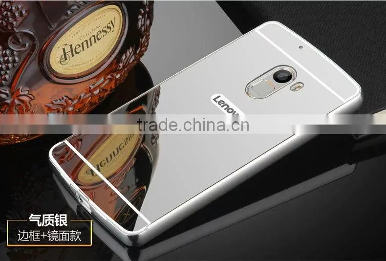 High Quality Metal Aluminum Bumper Mirror Cell Phone Back Cover Case For Lenovo K4