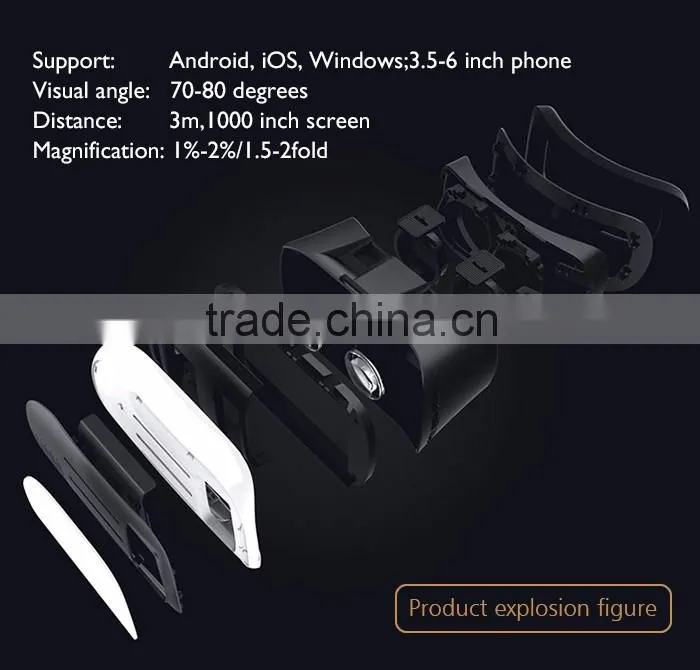HC-V2 New Version vr headset cell phones smartphones 3d glasses vr for open hot sexy girl video
