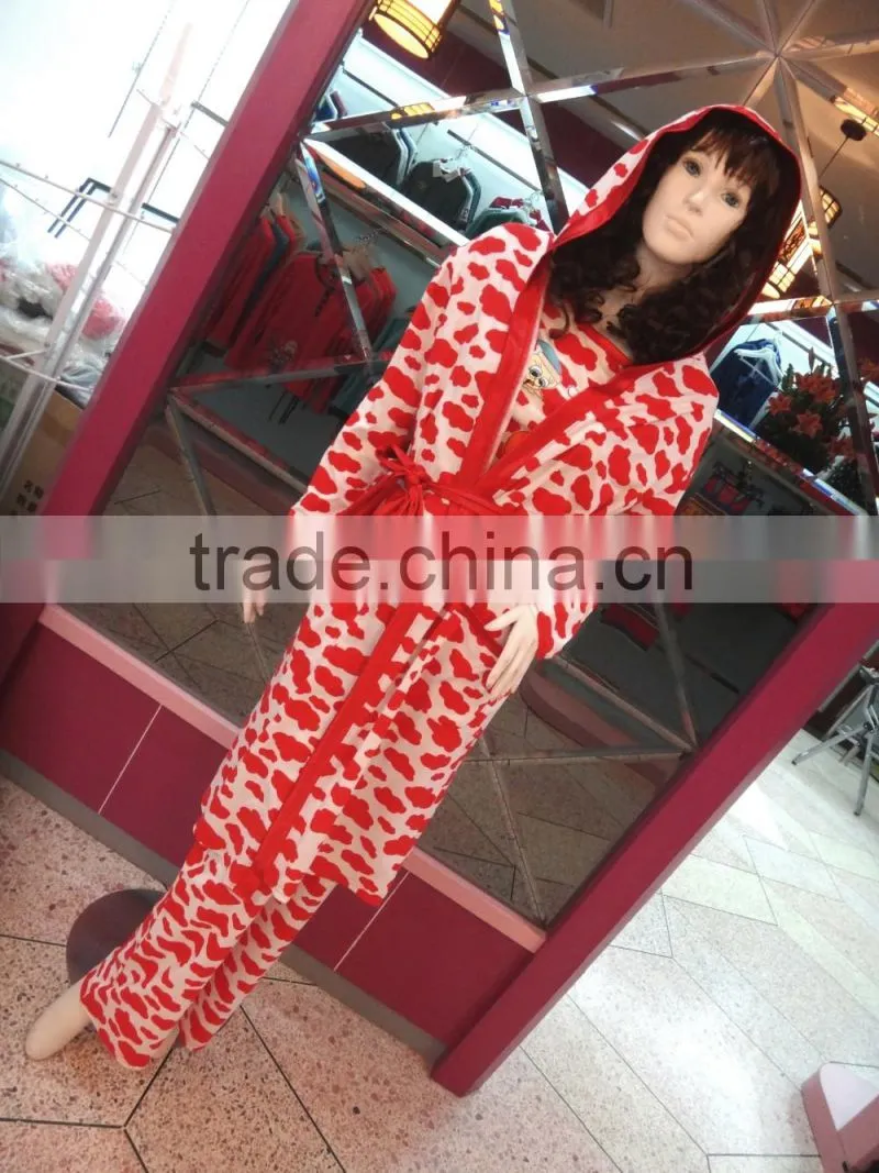 Creative Lovely three duck cloud pattern design three-piece pajamas woman