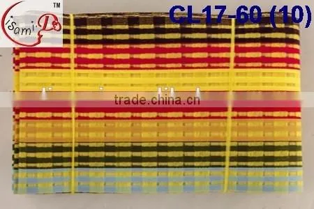CL17-60 2016 latest best quailty colorful rainbow nice pattern popular design aso oke on factory price