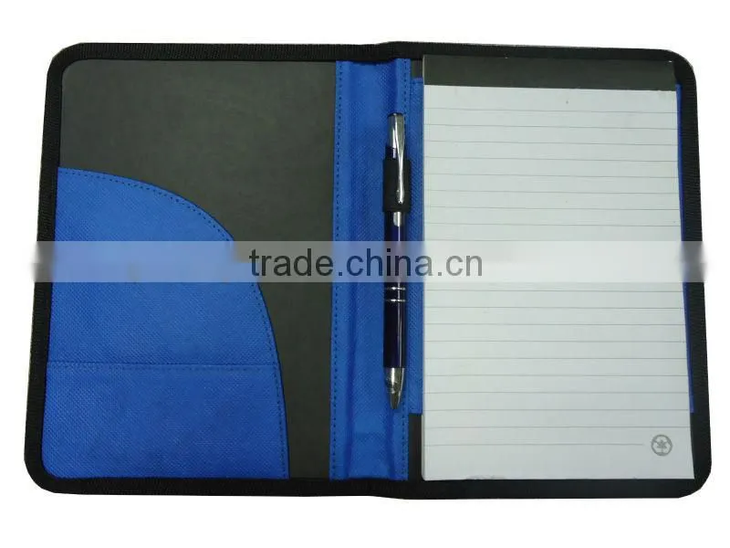 A5 linen fIle folder with notepad