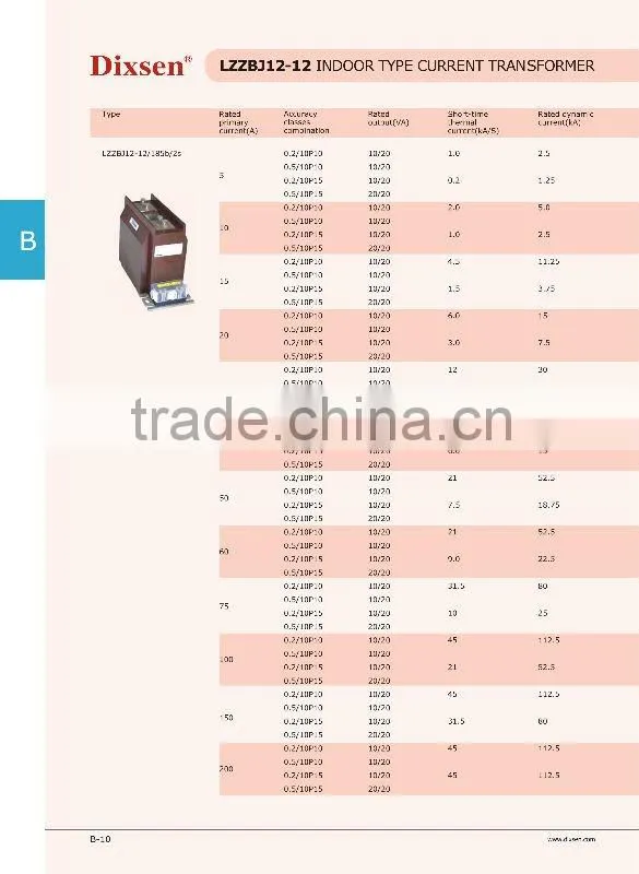 LZZBJ12-12/185b/2s AS12/185b/2s support type 12kv medium voltage protective current transformers