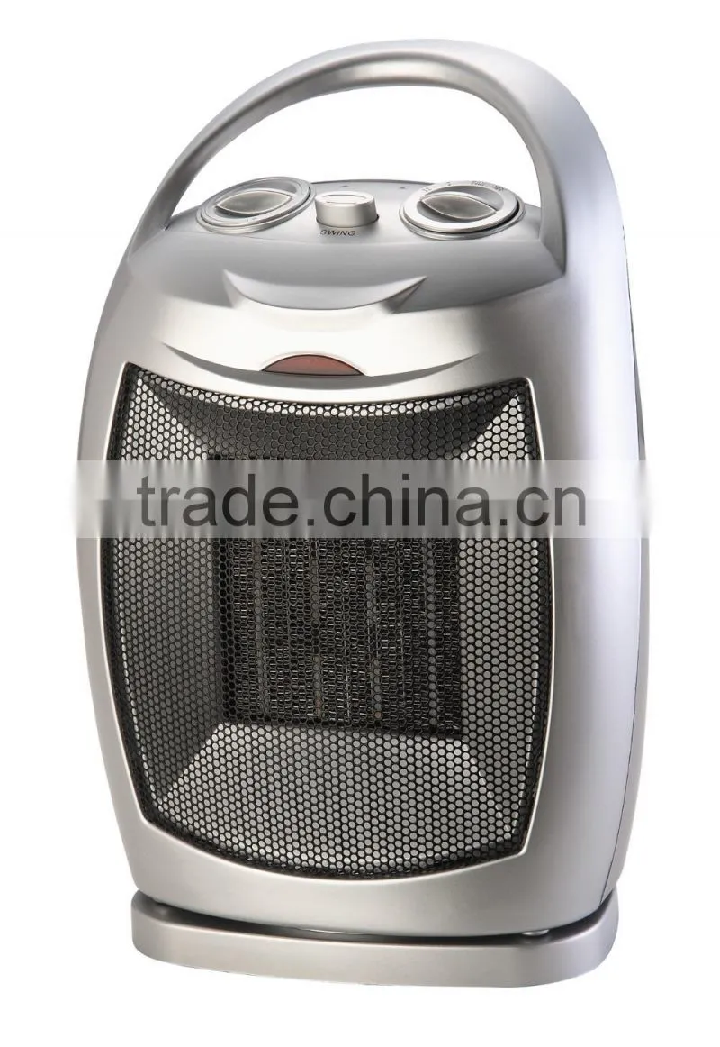 AAAhandle protable mini PTC fan heater 1500W with oscillation