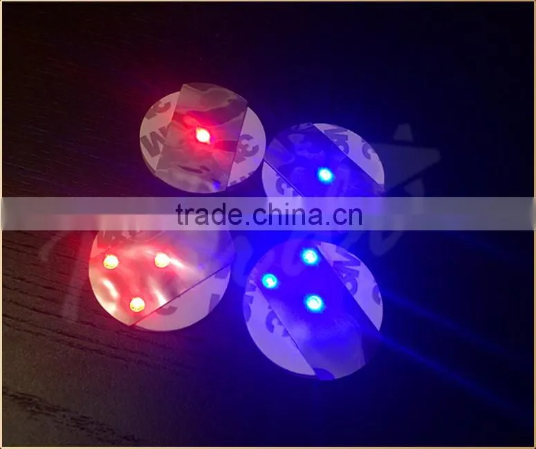 3 leds flashing led bottle sticker glorifier