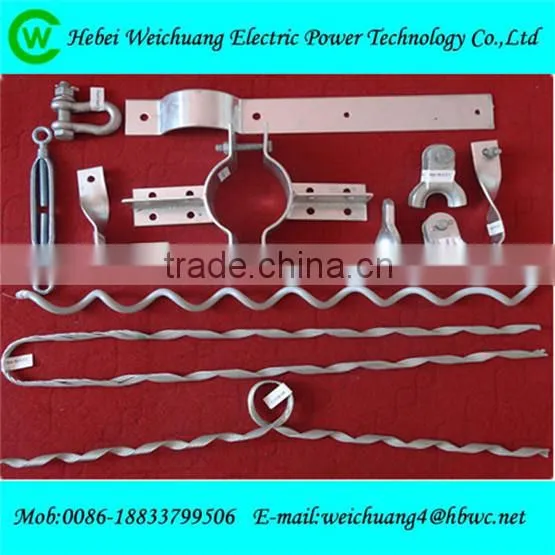 high strength overhead line fitting pole line hardware for adss cable fitting