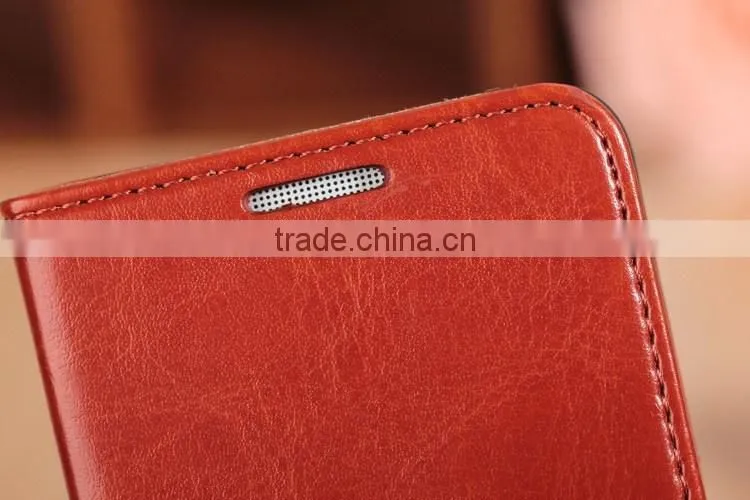 High quality PU card slot leather case For HTC One M7