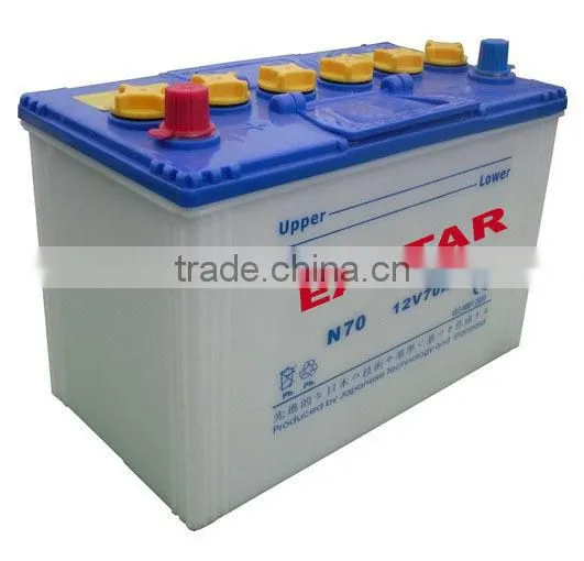 JIS Standard Dry Charged 12v Car Battery 70Ah