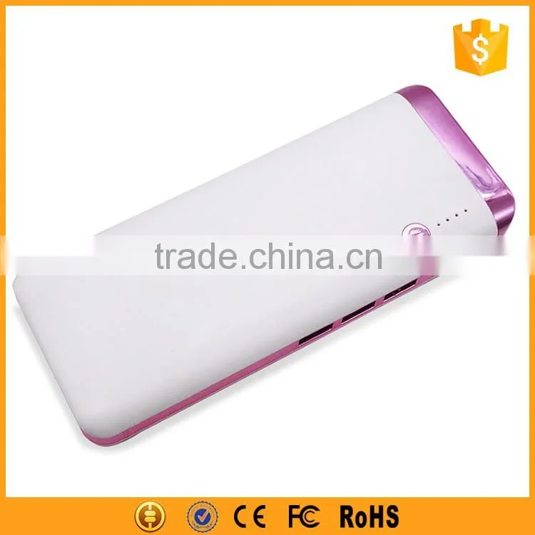 2016 new product manual for power bank 12000mah with 3 usb port output