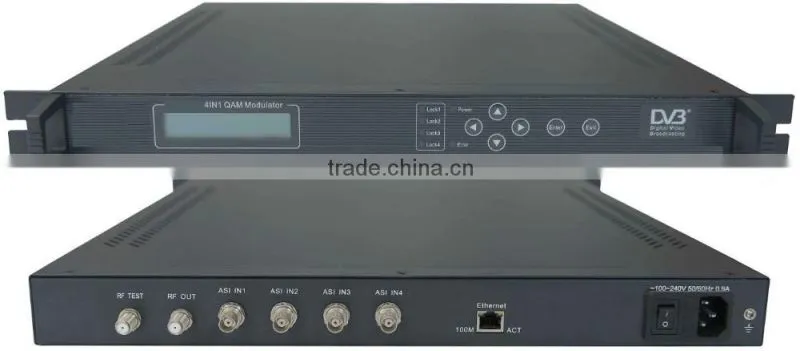 dvb-c catv digital headend(4 ASI IN,4 QAM RF out)