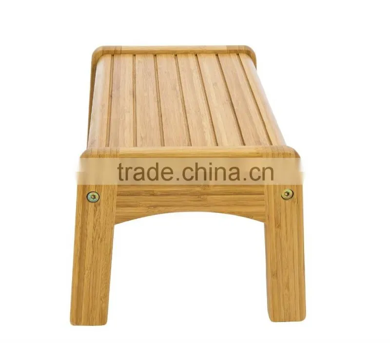 2016 New Bamboo Adjustable foot stool Toilet Stool
