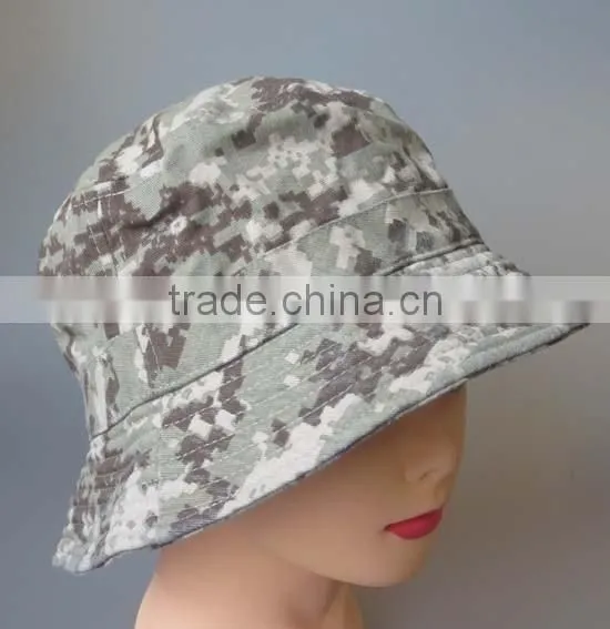 100% cotton washed adults size high quality camo fabric bucket hat,blank bucket hat