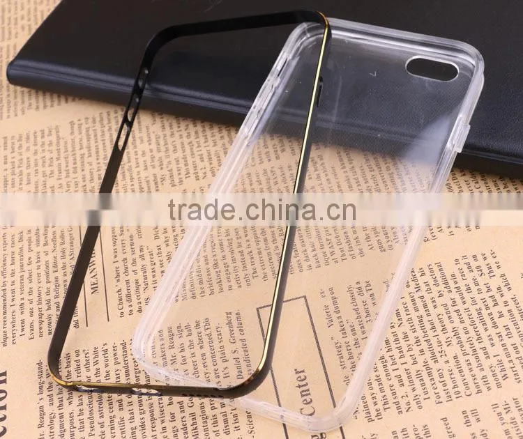 ultra-thin tpu cover with bumper frame case for iphone6 phone back cover for iphone mobile back cover