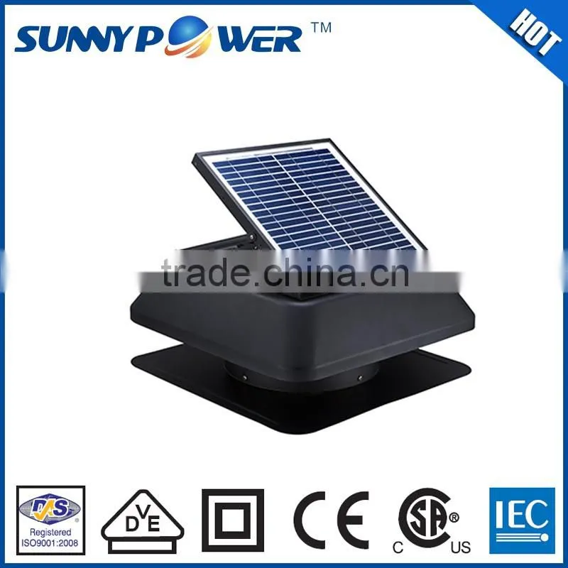 12 inch With thermostat switch Square solar fan & lighting system