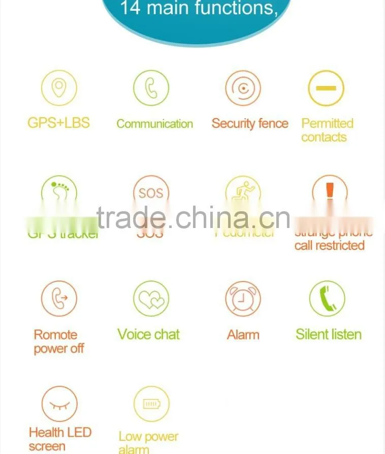 2015 latest gps kid locator watch phone two way talk kids children smart watch phone GPS track with SOS button kids smart watch