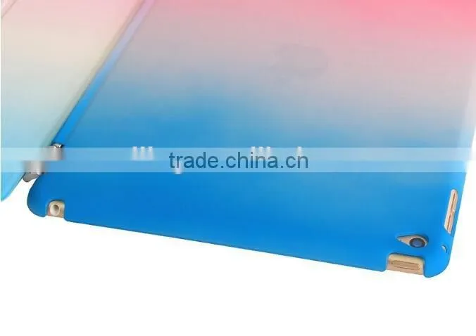 2016 New Arrival For 12.9inch iPad Pro Slim Pu Leather Rainbow Cover With Wake Sleeping