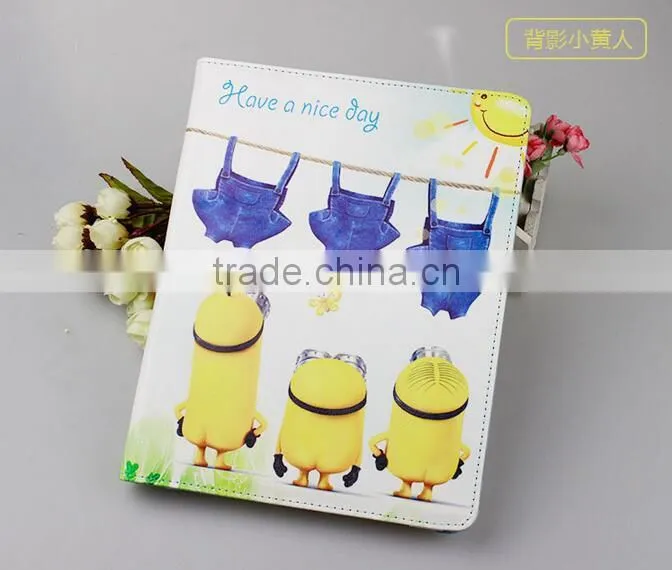 For iPad Air 3D Despicable Me 2 Rotation Leather Cover