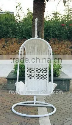 indoor white rattan swing chair for living room (YPS086)