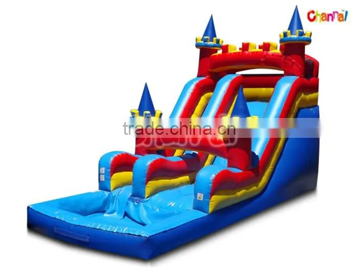 Hot sales and high quility PVC inflatable swimming pool plastic slide