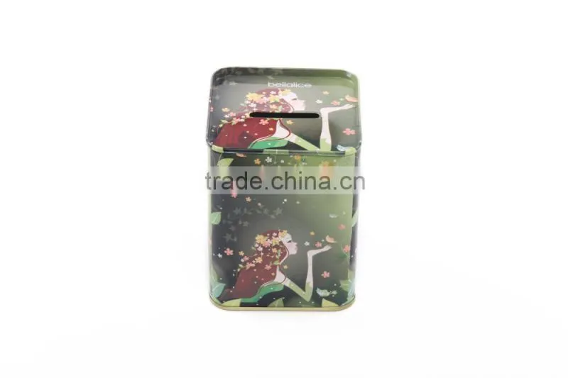 China Wholesale OEM Customized Can Tin Coin Bank with Factory Price