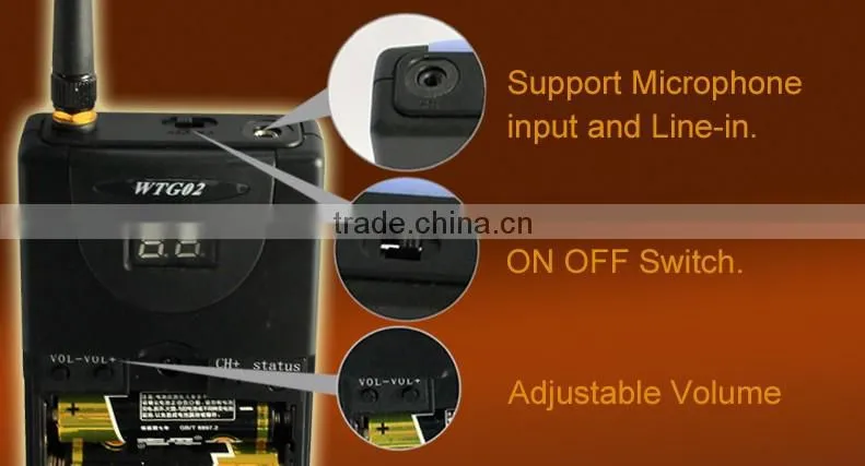 TP-Wireless Tour Guide System for Church, Simultaneous Translation, Meeting, Museum Visiting 1 transmitter 5 Receivers