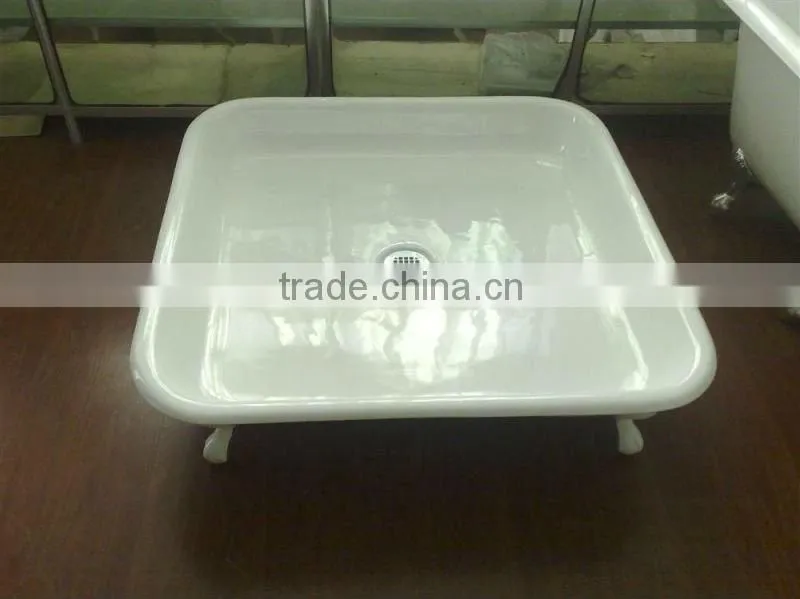 round cast iron enamel shower tray