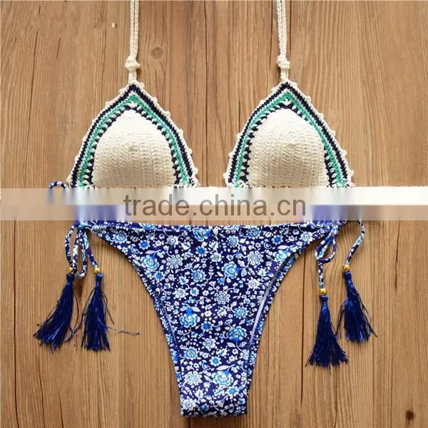 triangle cup crochet bikini, Wholesales of Crochet handmade Bikini