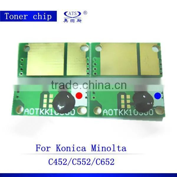 CMYK toner chip for Konica Minolta Bizhub C452 552 652 drum unit cartridge