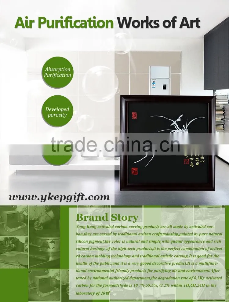 Chinese manmade wooden orchid pictures frame for interior decoration