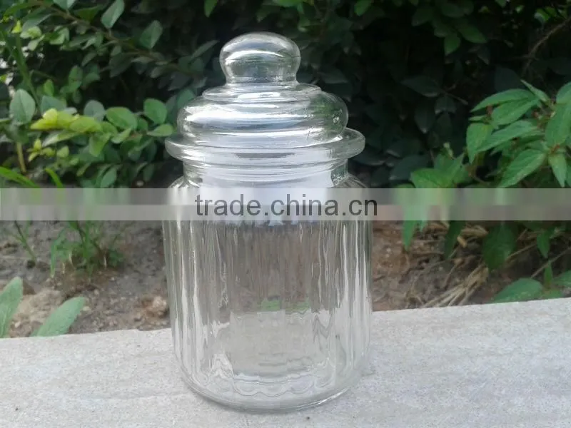 storage glass container with lid