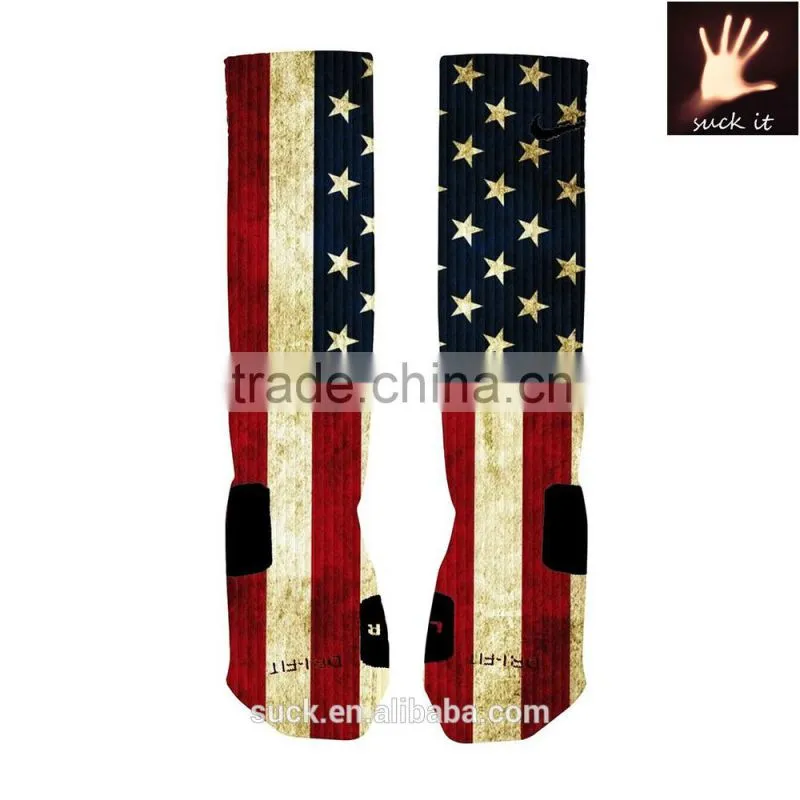 Black Label Men's American Flag Crew Sock