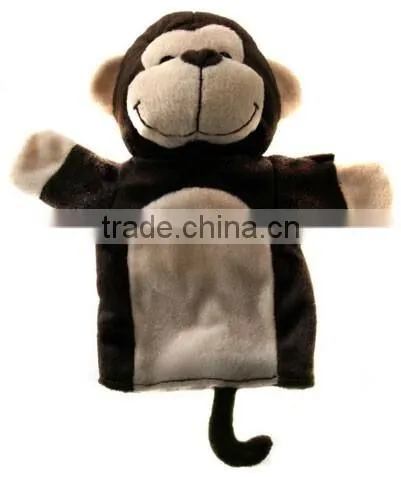 Plush monkey Animal Hand Puppet for kids gifts / home schools and other learning centers educating plush toys