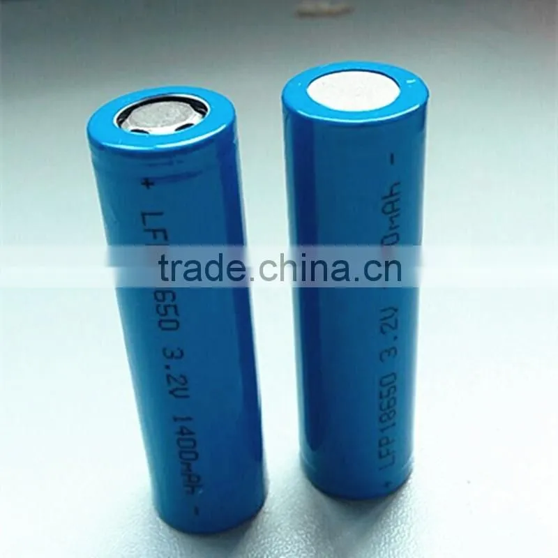 3.2v 18650 1400mah lifepo4 battery cell 18*65mm factory price