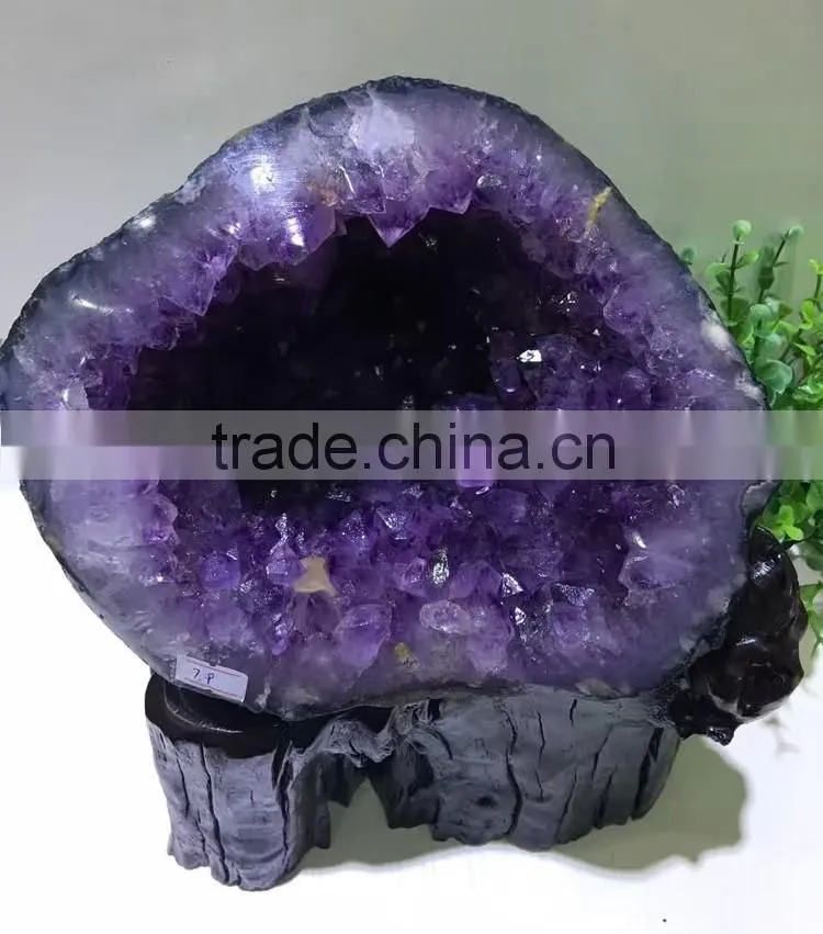 7.9kg Natural Uruguay Amethyst Geodes Purple Quartz Crystal Cluster for Gift