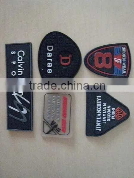 custom pvc rubber jeans patch
