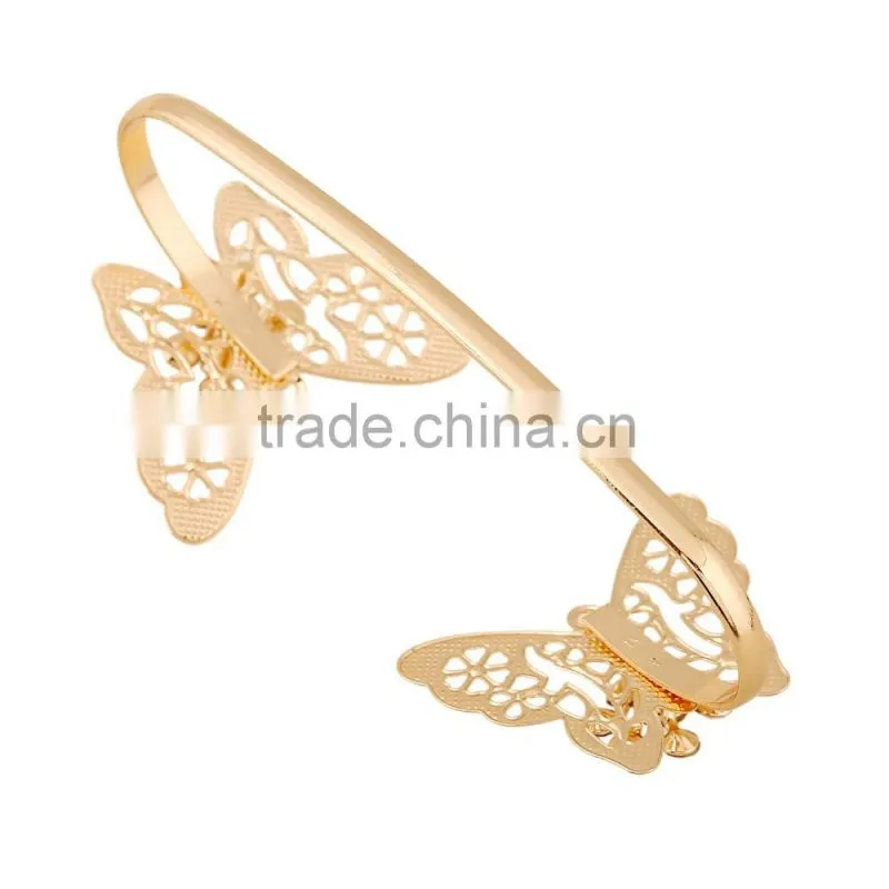 Crystal Hollow Butterfly Hand Jewelry Four Finger Palm Rings For Young Women
