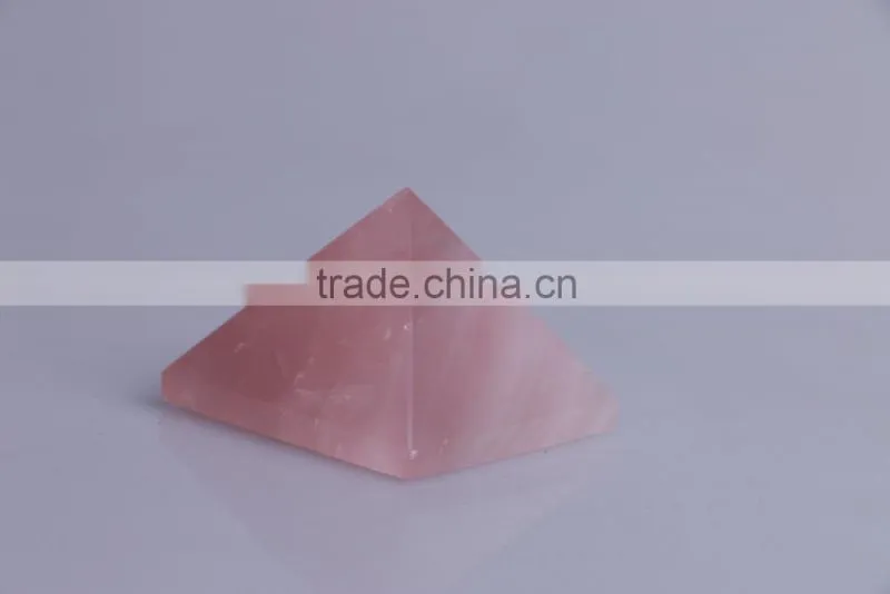 natural rose pink quartz crystal pyramid healing products for wholesale