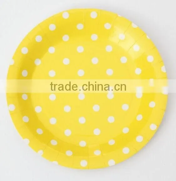christmas dinner disposable dot paper tableware