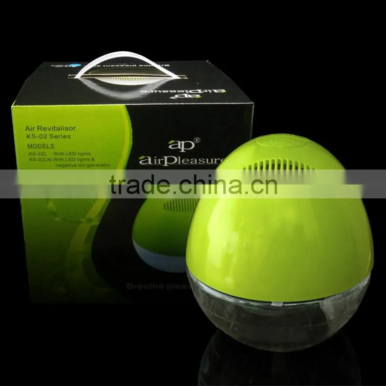 KS-02 aroma essential oil diffuser with colorful LED lights and anion generator