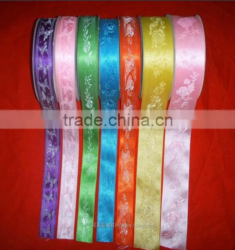 Cheap Custom printed ribbon/Wholesale polyester fabric grosgrain ribbons