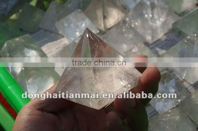 Beautiful Natural Clear QUARTZ Crystal HEALING Pyramid For Decoration, Gift
